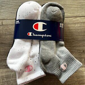 Champion Youth Quarter Socks Girls Size 9–11 Shoe Size 5Y–7Y Polyester Blend